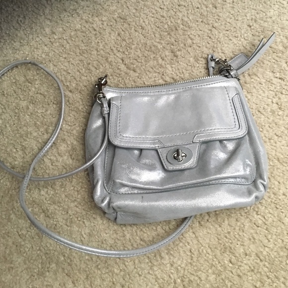 Coach glitter suede Satchel