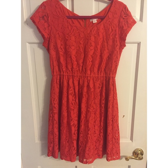Xhilaration orange lace dress