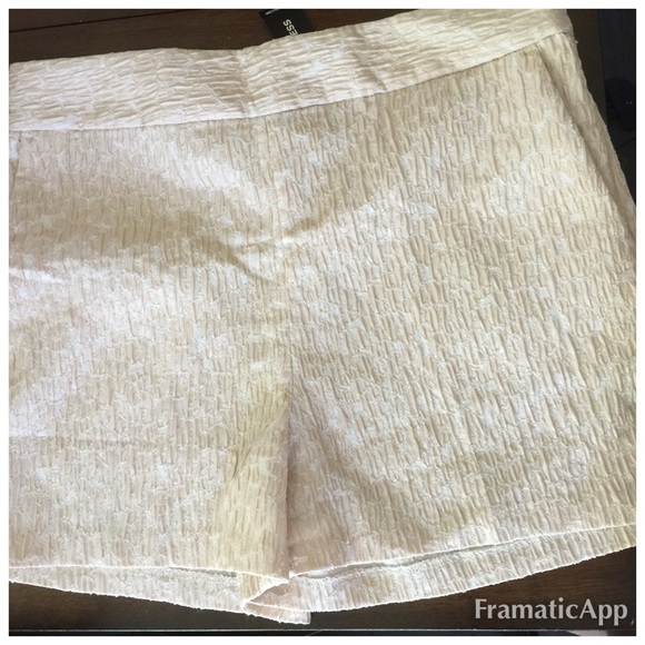 Express Blush Pink and white shorts