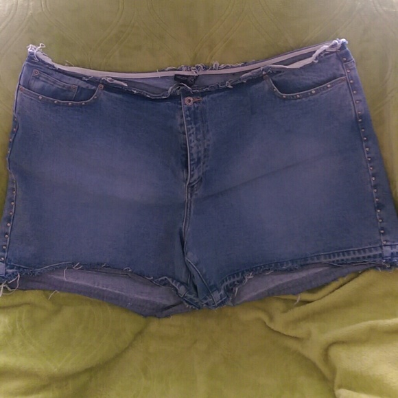 Distressed Denim Shorts