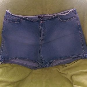 Distressed Denim Shorts