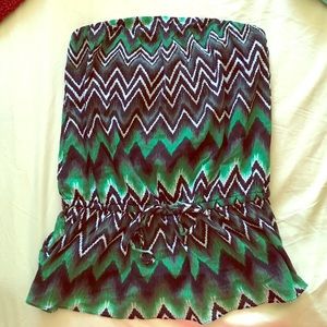 Banana Republic Strapless Peplum Top