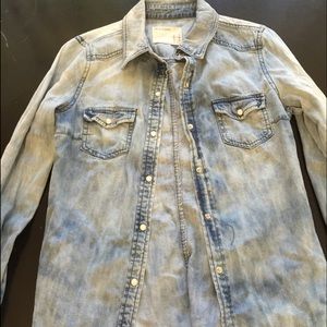 Forever 21 jean button up shirt SOLD