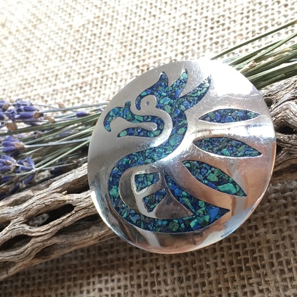 Vintage Bird Pattern Pin/Pendant - Picture 2 of 4