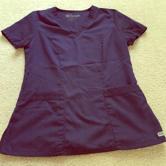 Navy blue Grey's Anatomy scrub top