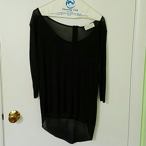 Black Sheer Top