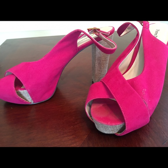 Fuchsia Sling back heels