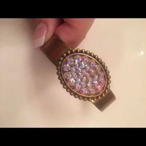 Pink panache cuff bracelet with AB crystals!!!