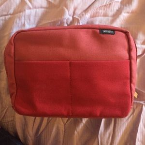 Kate Spade Saturday Red Canvas Toiletry Bag