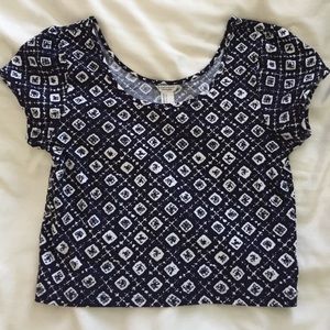 forever 21 navy crop top
