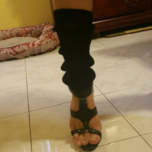 Black gladiator high heeled sandals - Picture 2 of 4