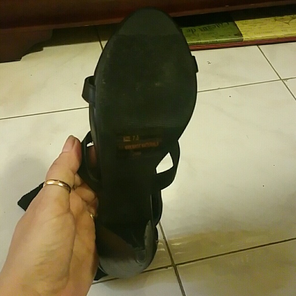 Black gladiator high heeled sandals - Picture 4 of 4