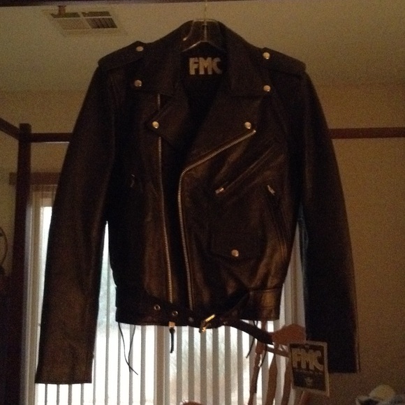 Genuine black leather jacket