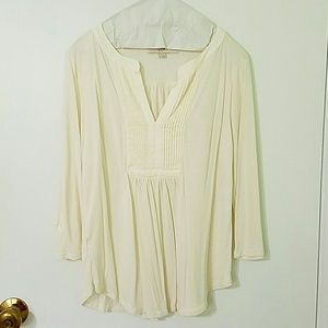 Cream Top/Blouse