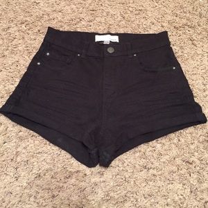 Garage Black High Waisted Shorts