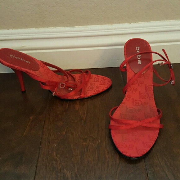 Bebe Red high heel sandal