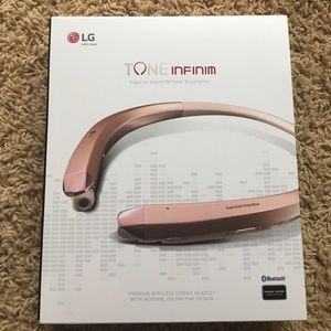 Rose Gold Bluetooth headset LG Tones