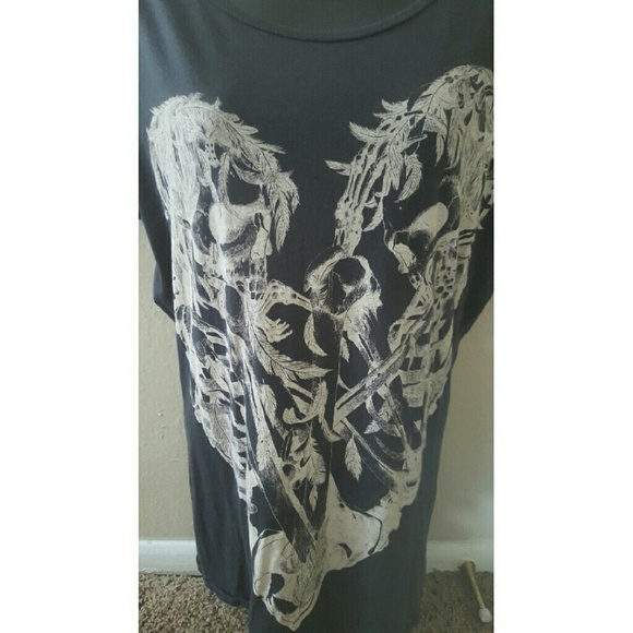 Allsaints Spitafields Open-Back Graphic Top