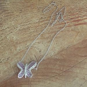 Sterling silver butterfly pendant