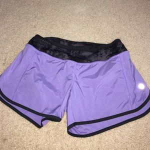 Lavender Lululemon turbo shorts