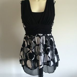 Black & White Flirty Top