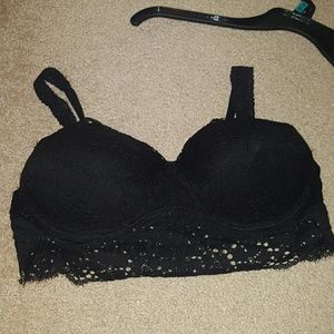 Black Lace XL Pink Bralette