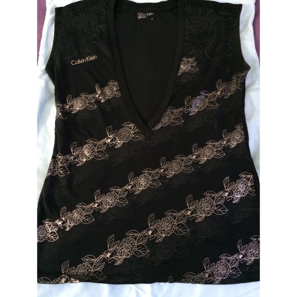 Deep V neck Calvin Klein Shirt