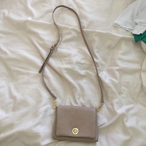 small beige tote from charming Charlie