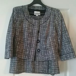B&W Skirt Suit