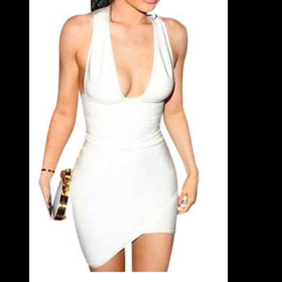 White bandage dress