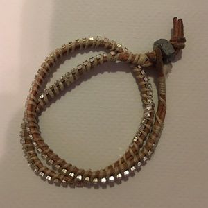 anthro leather wrap bracelet