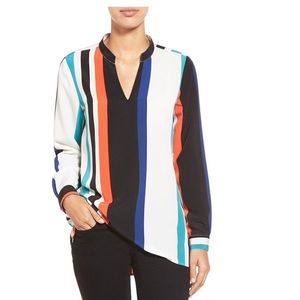 Vince Camuto Blue Striped Blouse