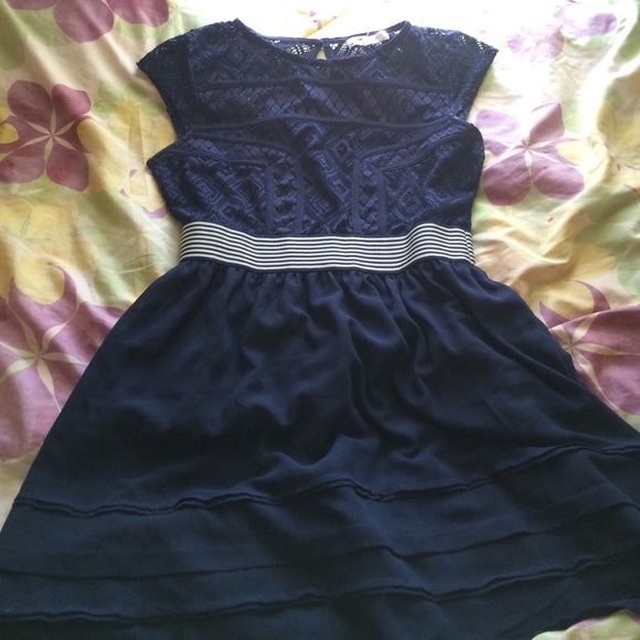 Navy Blue Lace Dress 😌 - Picture 1 of 4
