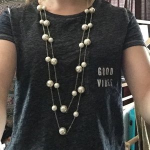 Long Beaded Statement Necklace
