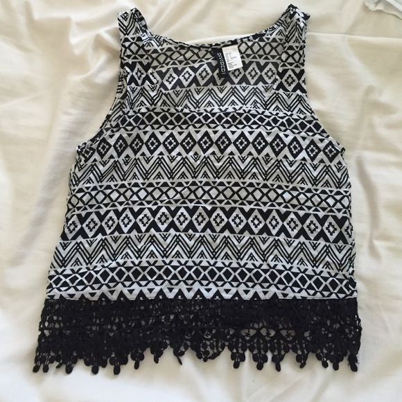 H&M Aztec crop top