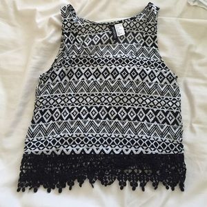 H&M Aztec crop top