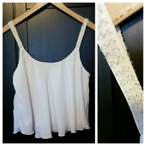 Beaded strap crop top