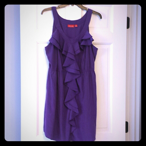 Pretty purple pin dot dress