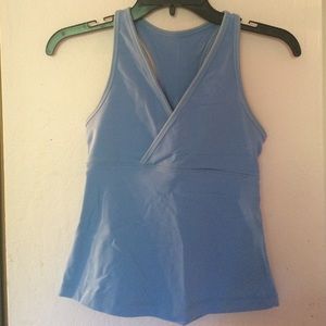 Baby Blue Lululemon Deep V tank top Size 6