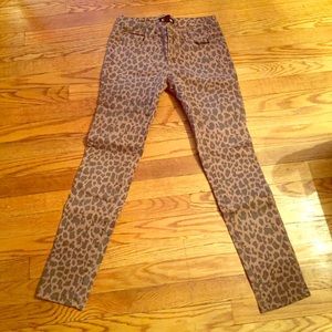 Cheetah print Denim jeans