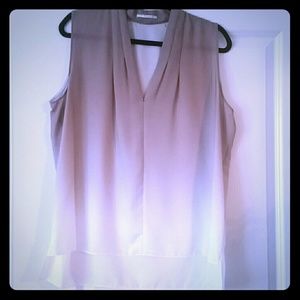 Tan/white Ombre Blouse
