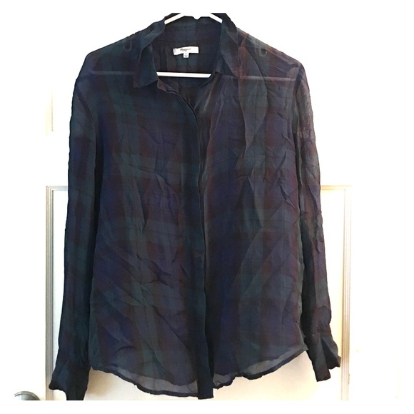 Madewell 100% silk button down