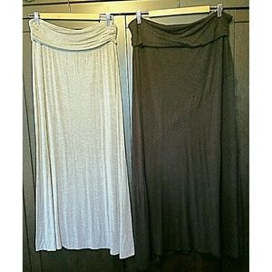 2 fold over maxi skirts
