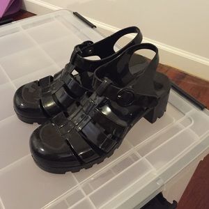 American Apparel Black Jellies