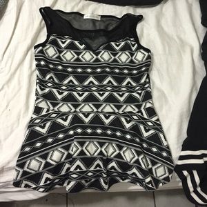 Black and white shirt