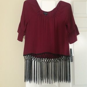 My Michelle Fringe Blouse