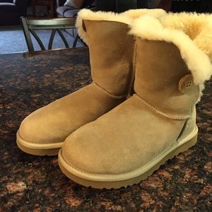 UGG sand colored Bailey Button boots