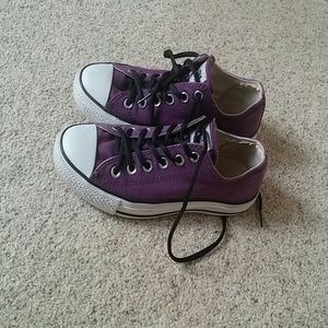Purple converse sneakers size 7