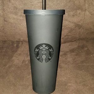 Black Matte Starbucks Cold Tumbler USED