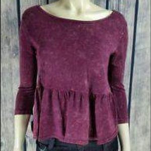 Free people boxy peplum tee